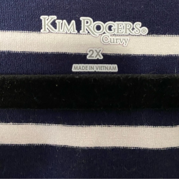 SOLD - Navy and White Striped Dress - Picture 6 of 7